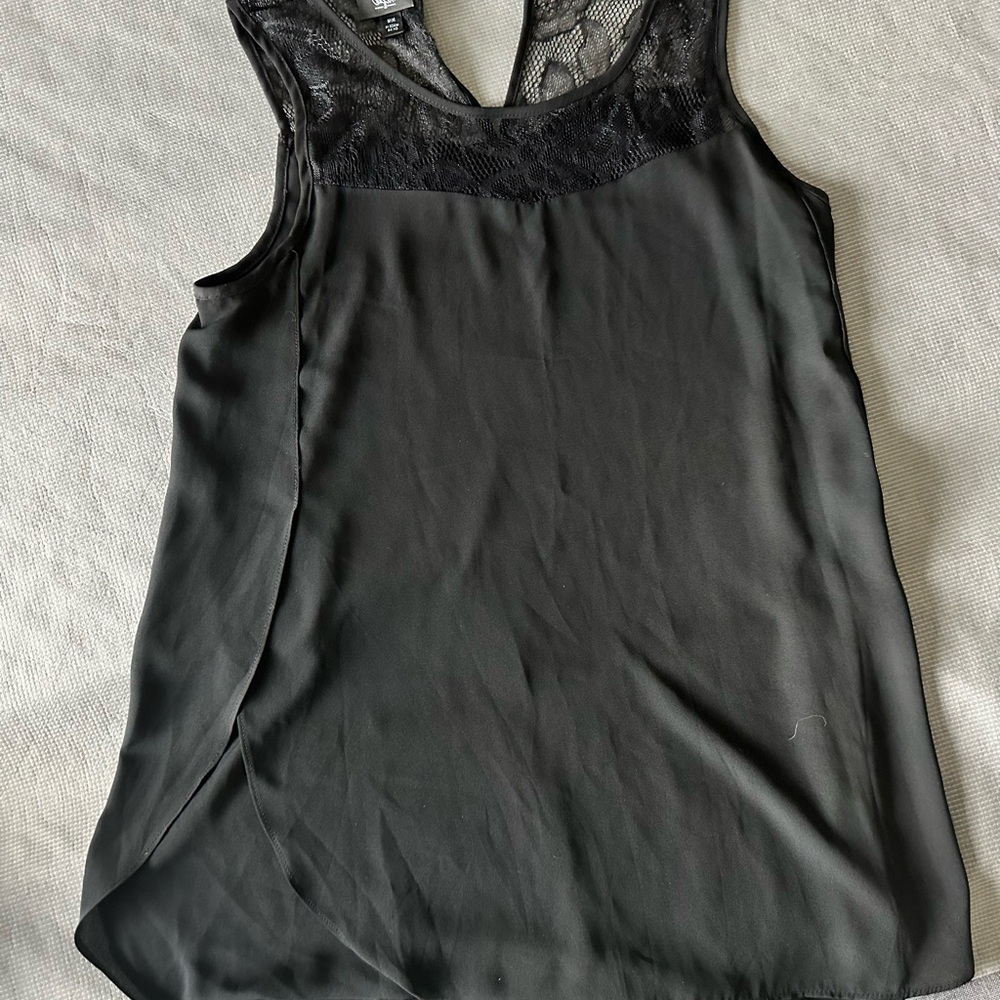 Black Sleeveless Lace Top